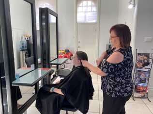 TOUGH TIMES: Sarah Shadforth from Chris Cross hair studios in Kingaroy said it has been a difficult time for her business amid the coronavirus pandemic with only a quarter of her usual number of bookings coming in for their appointments.	