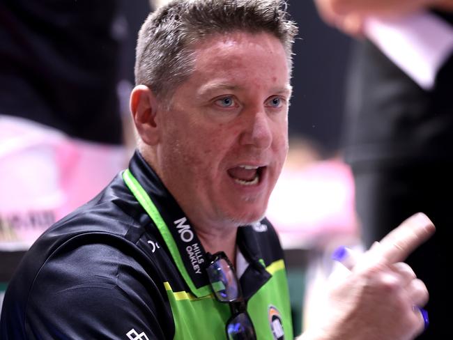 South East Melbourne coach Simon Mitchell on Thursday night. Picture: Phil Walter/Getty Images