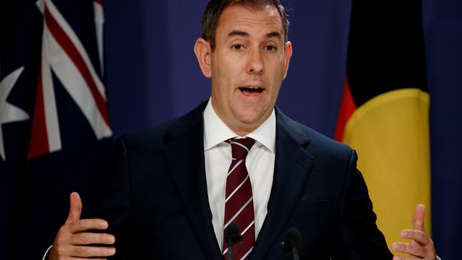 SYDNEY, AUSTRALIA - NewsWire Photos DECEMBER 4, 2024: Federal Treasurer Jim Chalmers during a press conference on Wednesday. Picture: NewsWire / Nikki Short