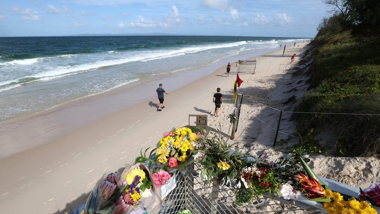 Hundreds of people have gathered at Bribie Island for a vigil to honour 17-year-old shark attack victim Charlize Zmuda. Picture: David Clark