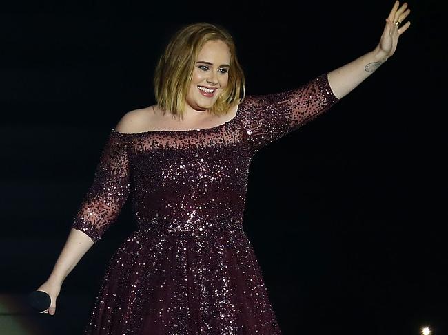PERTH, AUSTRALIA - FEBRUARY 28: Adele performs at Domain Stadium on February 28, 2017 in Perth, Australia. (Photo by Paul Kane/Getty Images)
