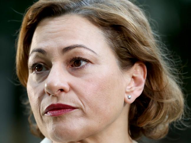 Jackie Trad, during a press conference after being clear by the CCC, at Parliamnent House Brisbane City - Photo Steve Pohlner