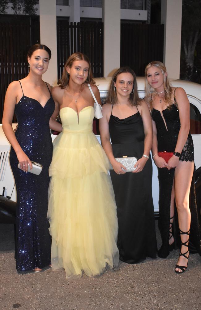 Parker, Zanthe, Paige and Bella enjoyed their night at the 2022 Noosa District State High School Formal. Picture: Eddie Franklin