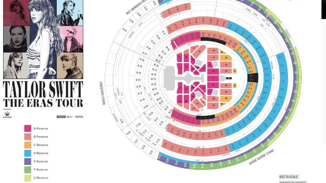 The seating plan for the MCG.