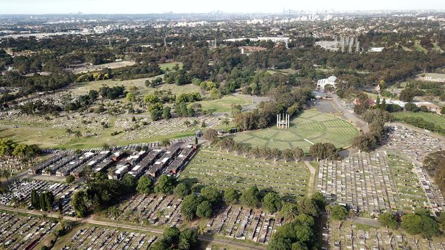 Rookwood cemetery in Sydney. Picture: Sam Ruttyn