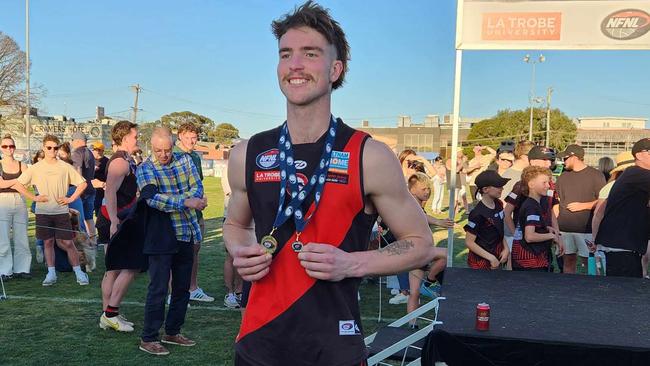 Best-on-ground medallist Finnbar Maley. Picture: Ben Higgins