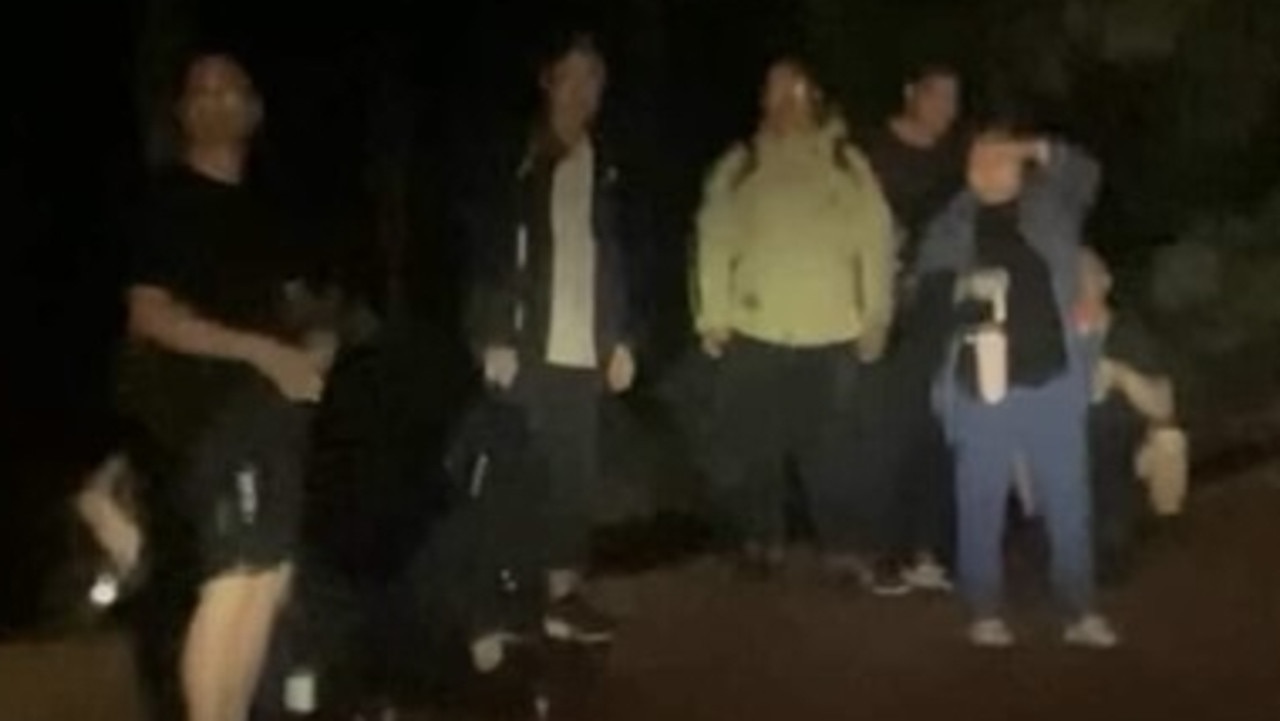 Aboriginal communities on the Arafura Sea coast between Cobourg Peninsula and South Goulburn Island believe a fresh asylum seeker or illegal fishers landing has occurred, with a group of people of Asian appearance seen huddled by a roadside on the evening of November 26, 2024. Picture: Supplied