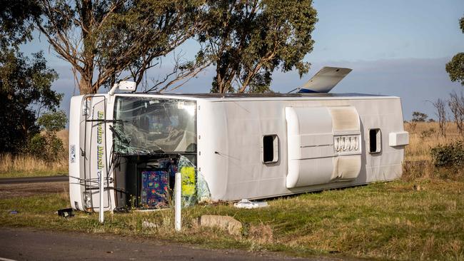 The bus driver told police he was turning right when he noticed the truck approaching from behind at speed. Picture: Jake Nowakowski