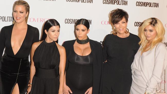 Khloe Kardashian, Kourtney Kardashian, Kim Kardashian West, Kris Jenner and Kylie Jenner in 2015.