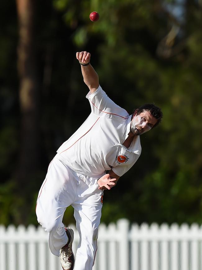 Kookaburra Cup cricket - Southport Labrador vs. Runaway Bay at Morrie Glasman Oval in Arundel. Runaway bowler Michael Narracott Picture: Lawrence Pinder