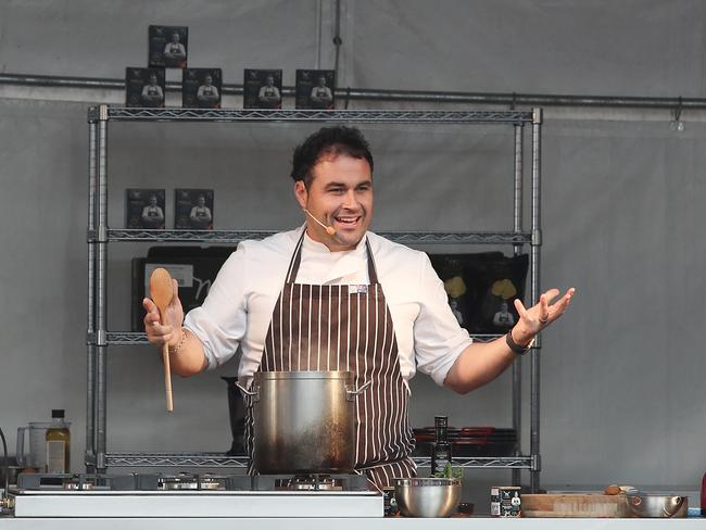 Celebrity Chef Miguel Maestre during his popular cooking demonstration. Pictures: Carmela Roche