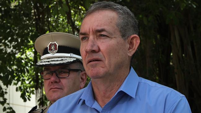 Corrections Commissioner Matthew Varley and Deputy Chief Minister Gerard Maley on Monday December 30. Picture: Zizi Averill