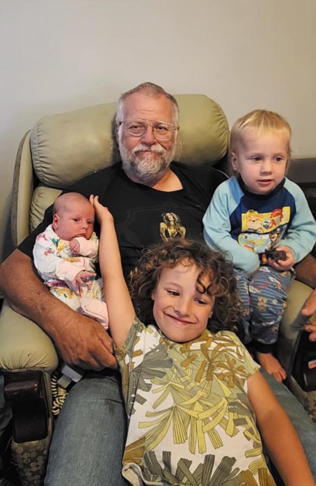 Mr Schoning with three of children. Picture: GoFundMe