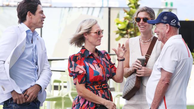 The Star Gold Coast Magic Millions 2023 launch sees ambassadors, Argentine polo pro Nacho Figueras (left), Royal Zara Tindall and Delfina Blaquier and Magic Millions co-owner Gerry Harvey get together. Picture: Glenn Hampson