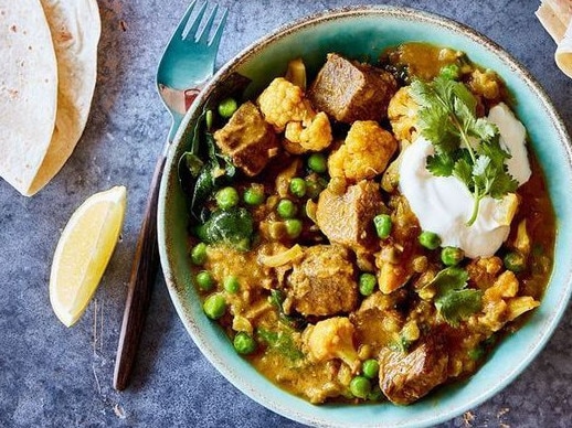 Beef and lentil curry.