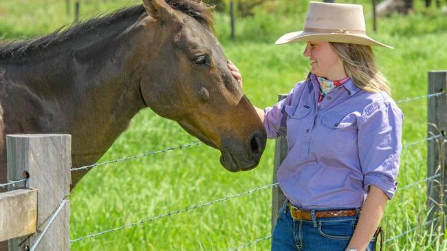 COUNTRY LIFE: Jojo Newby on her property. Picture: Adam Hourigan