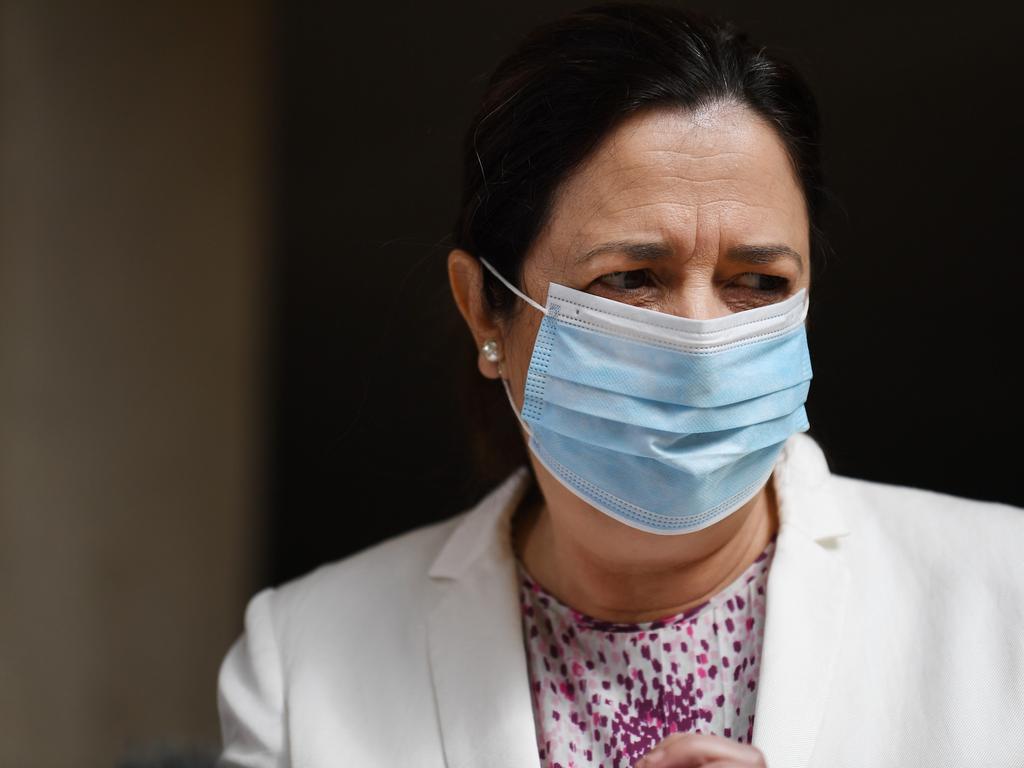 Queensland Premier Annastacia Palaszczuk has not ruled out the possibility of extending lockdown past 5pm on Thursday. Picture: NCA NewsWire / Dan Peled