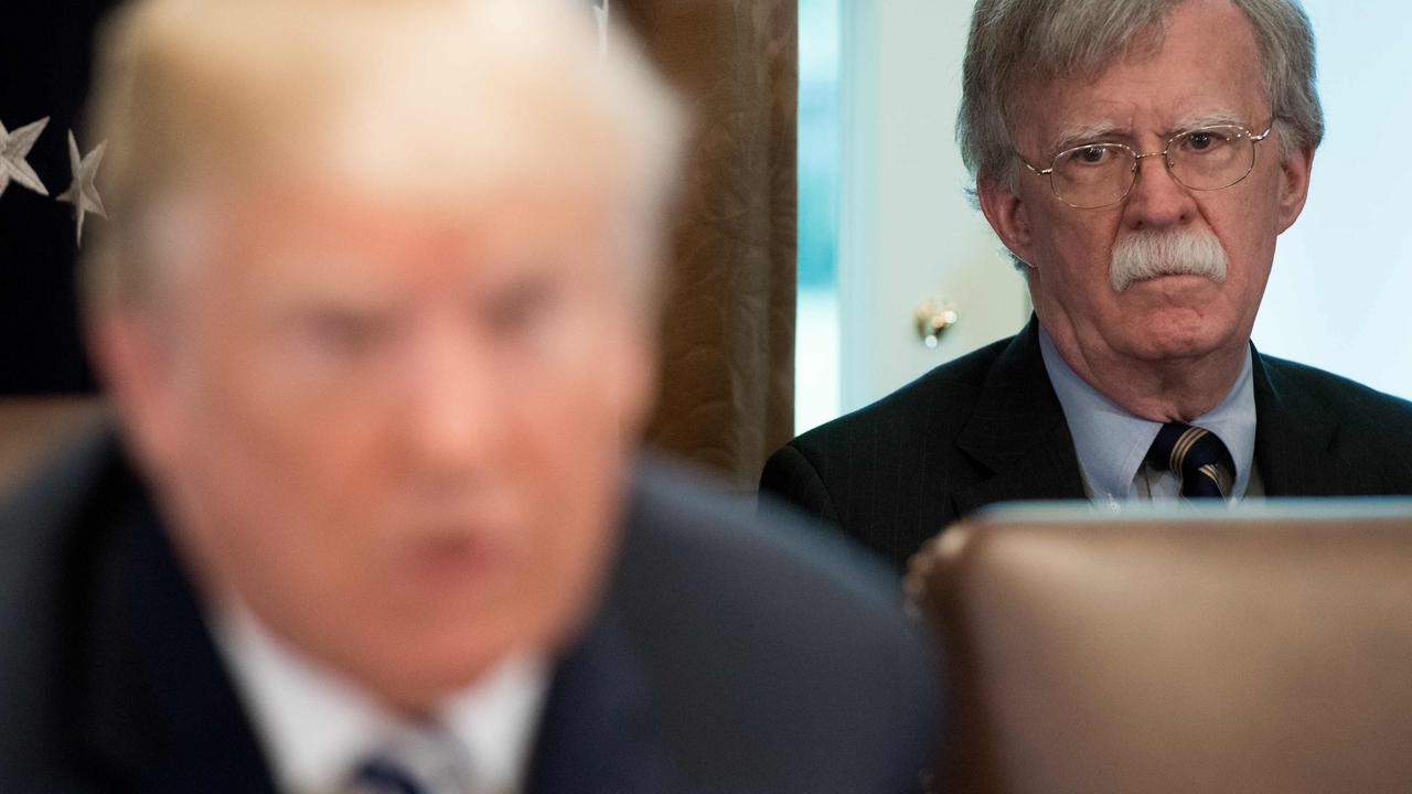 John Bolton during his time as national security adviser. He appears to be silently formulating the next chapter of his book in his head. Picture: Saul Loeb/AFP