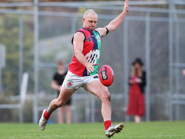 Trent Standen bringing up his 100th goal for the season on his way to 30 goals for the game. Picture: Nikki Davis-Jones