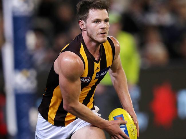 AFL Round 8. Collingwood vs Hawthorn at the MCG.  Hawthorn's Blake Hardwick     . Pic: Michael Klein