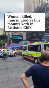 Horror bus crash in Brisbane CBD