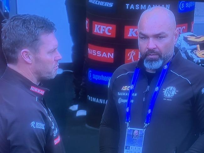 North Queensland coach Todd Payten in the Hawthorn sheds.
