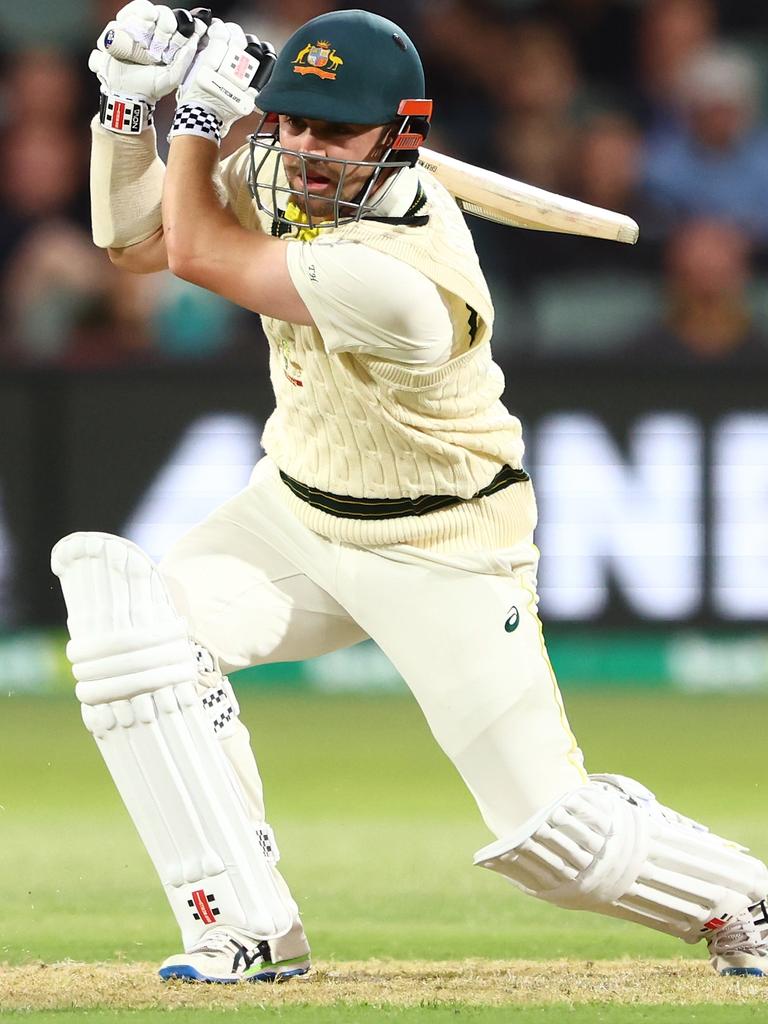 Travis Head notched an emotion-charged century to set the home crowd of 24,449 alight.