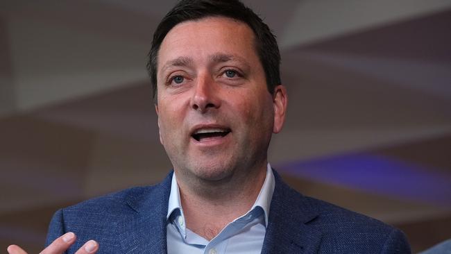 A win by Victorian Opposition Leader Matthew Guy on the weekend could give hope to the Liberal Party nationwide, according to experts. Picture: NCA NewsWire / Luis Enrique Ascui