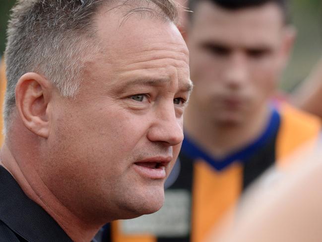 VAFA: St Bernard's versus University Blacks at St Bernards College, West Essendon. Victorian Football Association St Bernards coach Anthony Rock. Pictures: Angie Basdekis