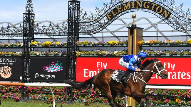 Winx cruised to victory in last year’s Turnbull Stakes at Flemington. Picture: Getty Images