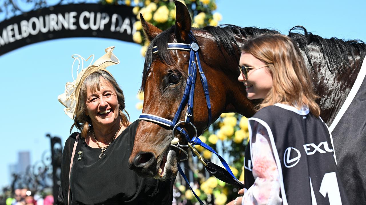 Sheila Laxon was all smiles after the win. Picture: Vince Caligiuri/Getty Images