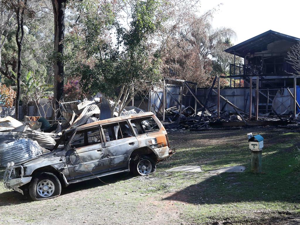 Todman Street house fire scene, Russell Island. Picture: Liam Kidston