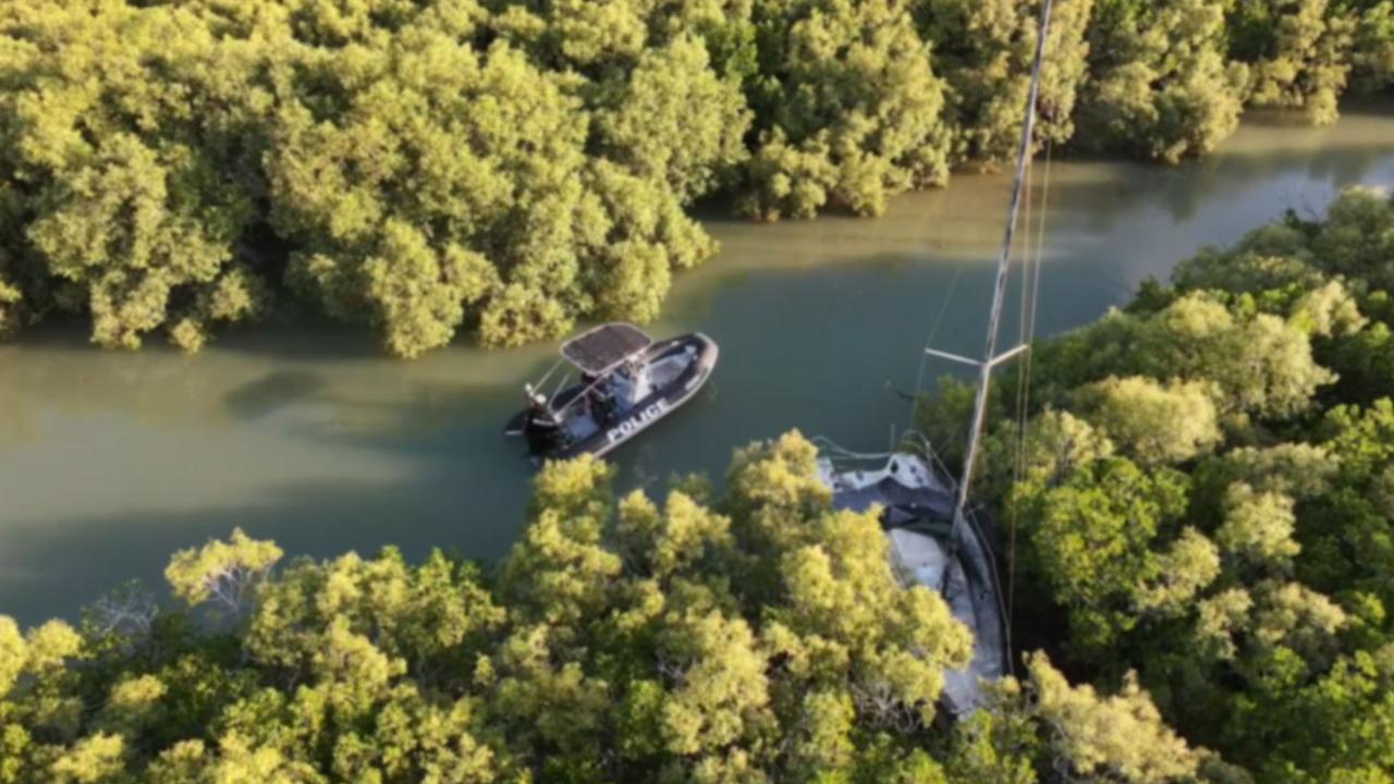 Water Police join the hunt for a man wanted by NSW Police on November 24, 2024 after he was spotted in Yeppoon.