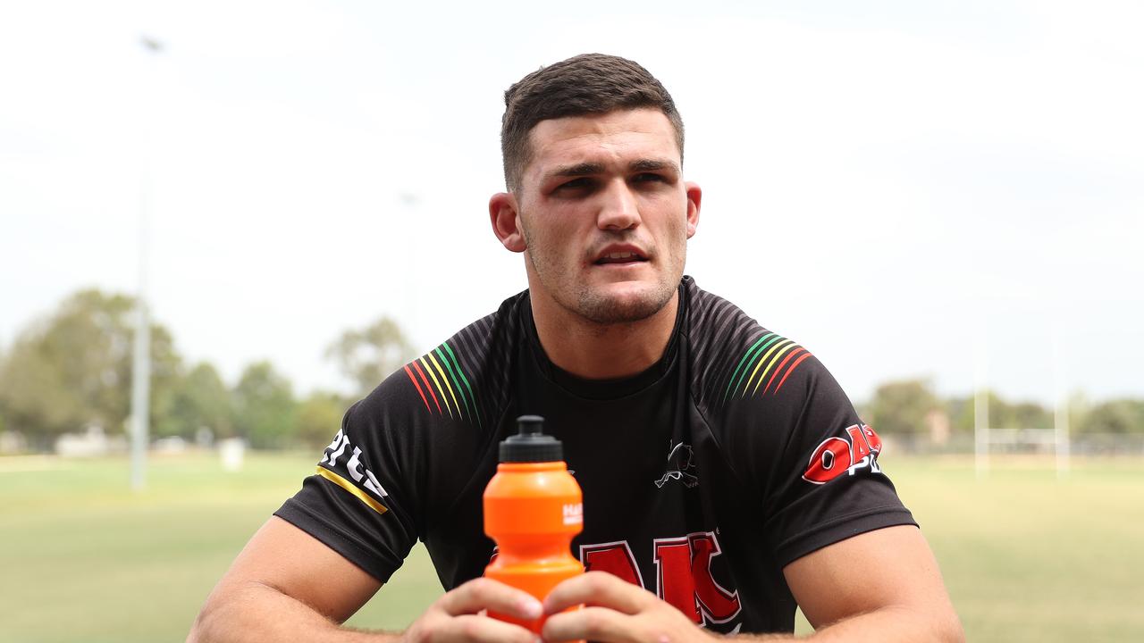 Nathan Cleary would like to see good mate Tyrone May return to the NRL. Picture: Brett Costello