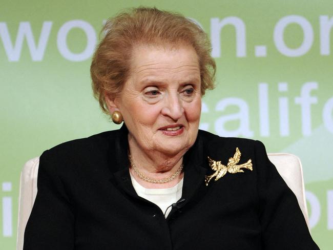 Former US Secretary of State, the late Madeleine Albright. Picture: AFP