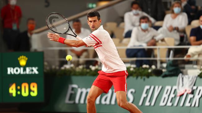 Djokovic won in four hours and 11 minutes. Picture: Julian Finney/Getty Images