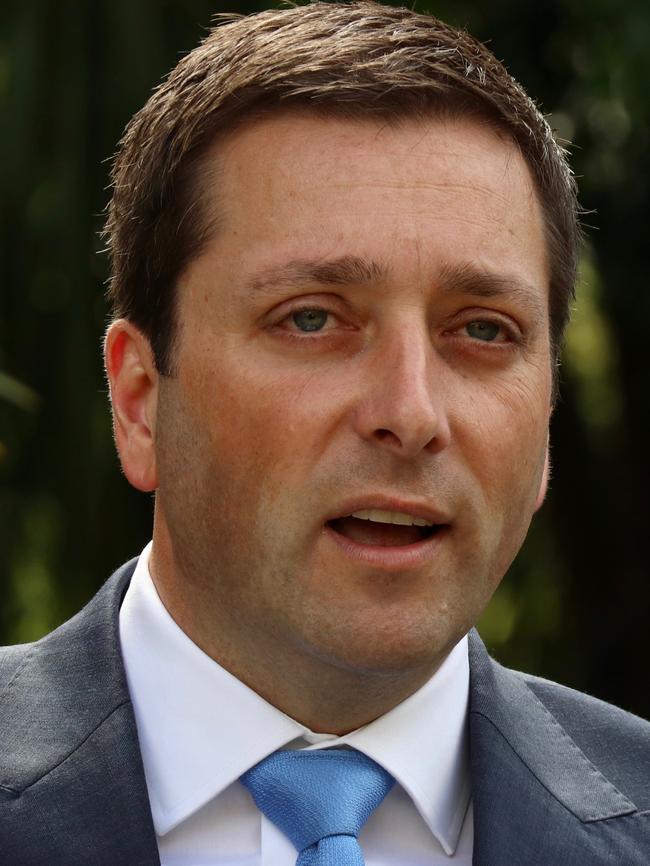 Victorian Opposition Leader Matthew Guy has pledged East West Link. Picture: Alex Murray.