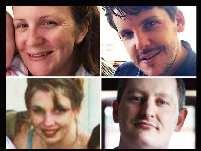 Dreamworld victims Kate Goodchild, Luke Dorsett, Roozi Araghi and Cindy Low. Picture: Supplied