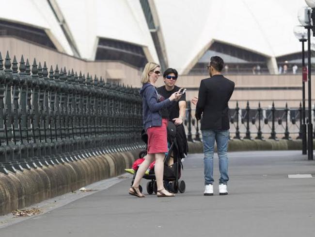 ‘No we’re not after a selfie, you stand there and take the pic’