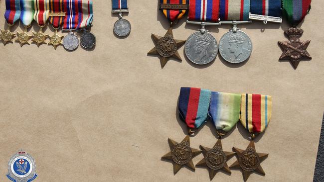 Strike Force Raptor North found war medals. Picture: NSW Police