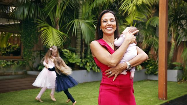 Luxe Listings star D'Leanne Lewis and her three daughters at home in Sydney’s east. Picture: Sam Ruttyn