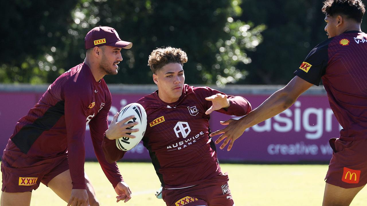 Reece Walsh has a new nickname in Origin camp, Reece ‘Bieber. Picture: Liam Kidston.