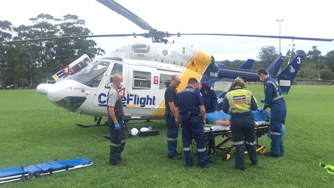 A man has flown to hospital after falling 10m from a tree. Picture: CareFlight