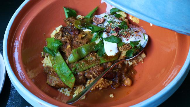 Mountain-pepper leaf chicken tajine at Petrel Restaurant.