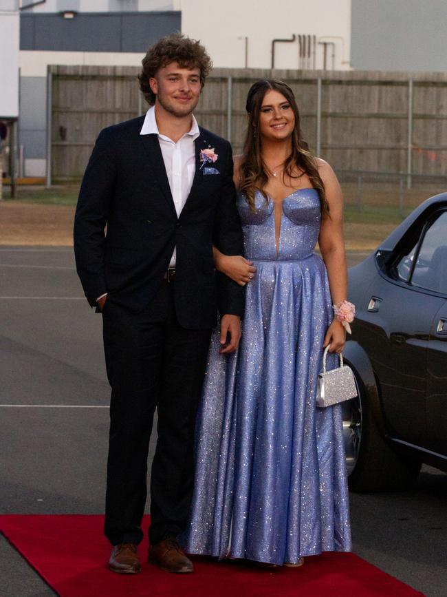 Thomas Chadwick and Layla Krenske at the 2023 St Lukes Anglican College formal.