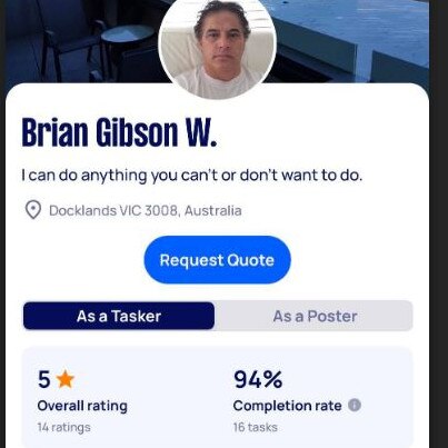 Mr White’s AirTasker profile.