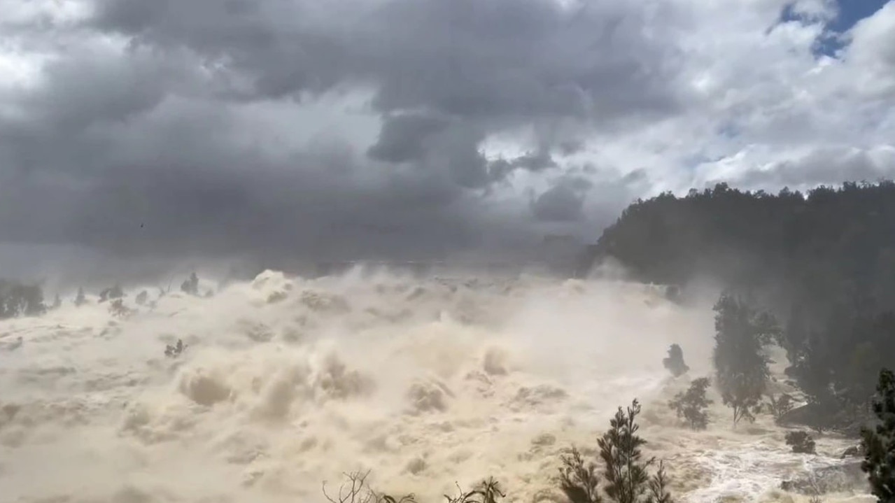 A record 230,000 megalitres a day is being released. Picture: NSW RFS