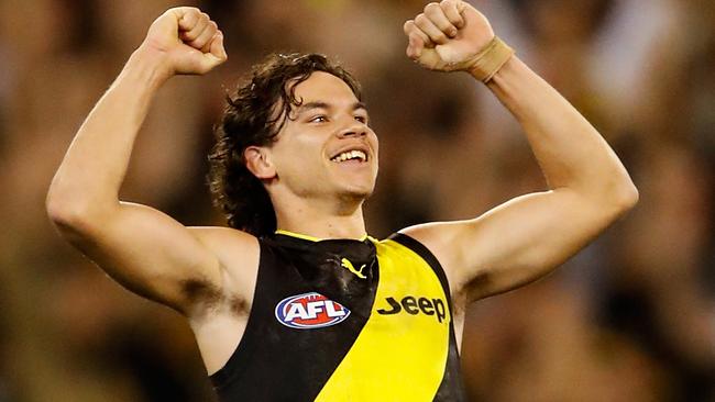 Daniel Rioli has been a standout for the Tigers during the finals. Picture: Getty Images