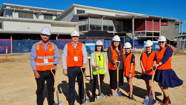 Education Minister Grace Grace MP breaks ground on the new $10.2 million building for Springfield Central State School on May 31.