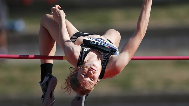 Eleanor competing in the Australian Athletics Champs and Olympic nomination trials at Sydney Olympic Park. Picture: Phil Hillyard